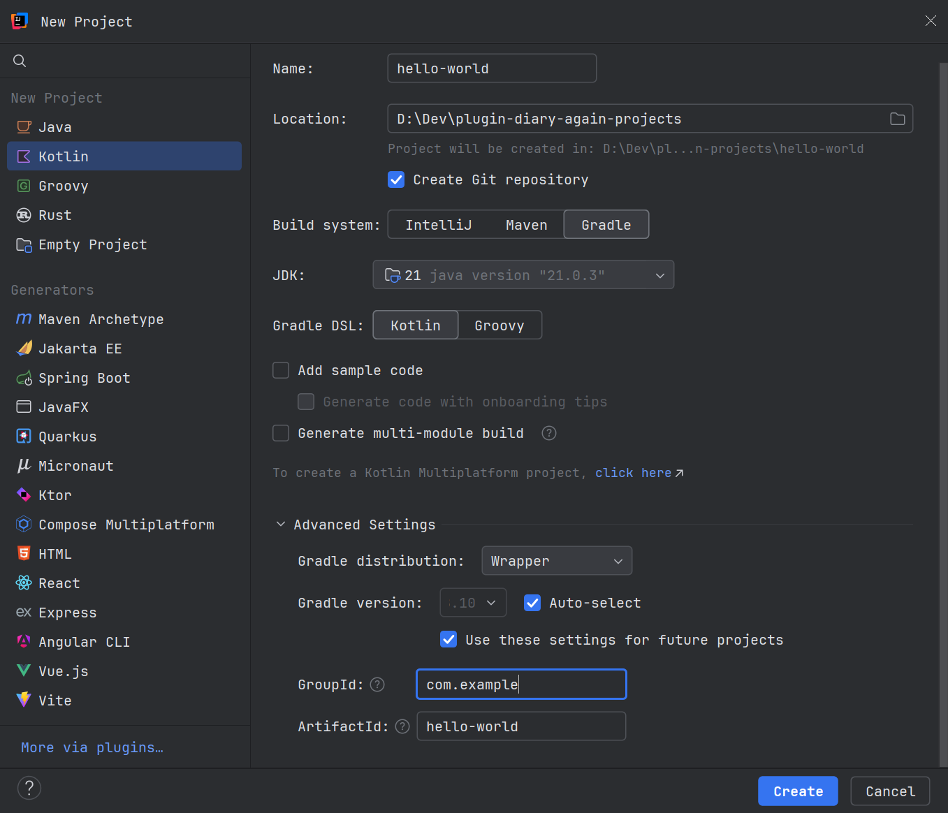 Project Configuration
