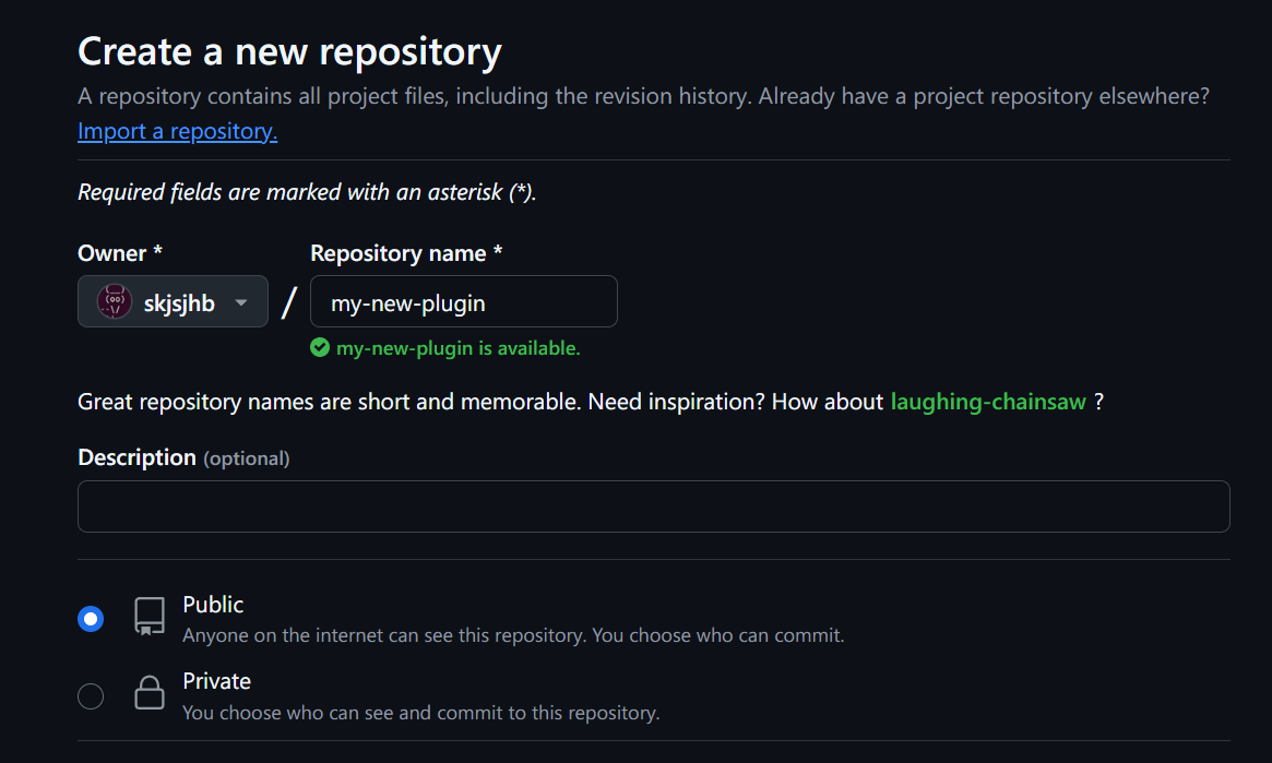 GitHub New Repo